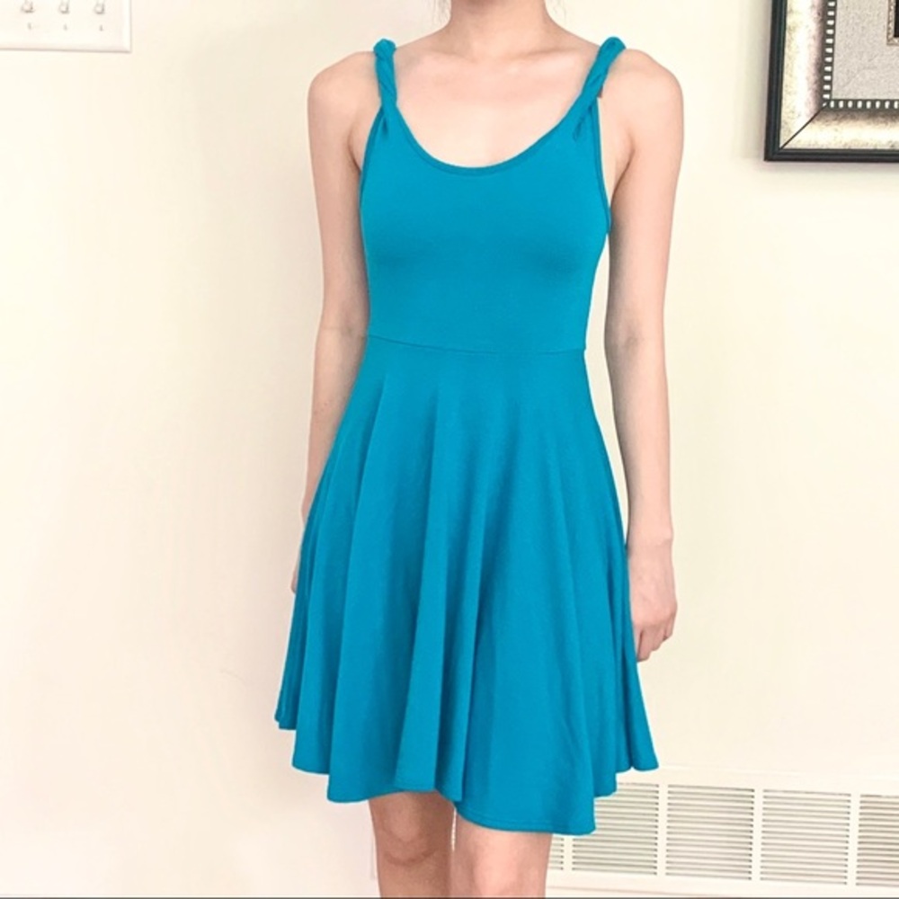 Urban Outfitters Skater Sundress - Teal Stretchy